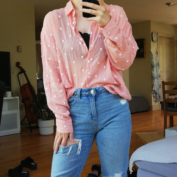 Blouse with white dots - Picture 4 of 5